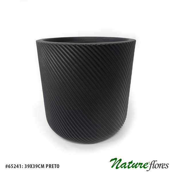 Vaso Poli Cilindro Preto - Imagem 2