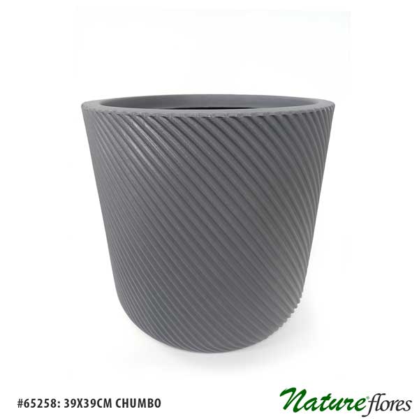 Vaso Poli Cilindro Chumbo - Imagem 2