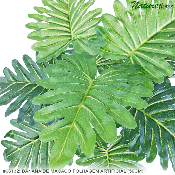 Banana de Macaco Folhagem Artificial (50cm) - Imagem 2