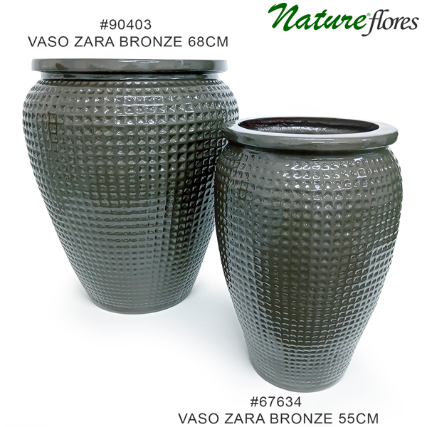Vaso Fibra Zara - Bronze - Imagem 2