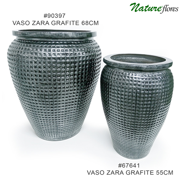 Vaso Fibra Zara - Grafite