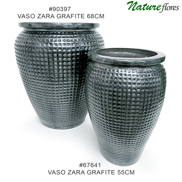 Vaso Fibra Zara - Grafite - Imagem 2