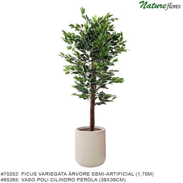 Vaso Poli Cilindro Pérola - Imagem 3