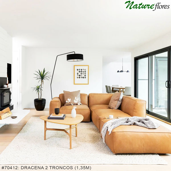 Dracena Árvore Artificial 2 Troncos (1,35m) - Imagem 3