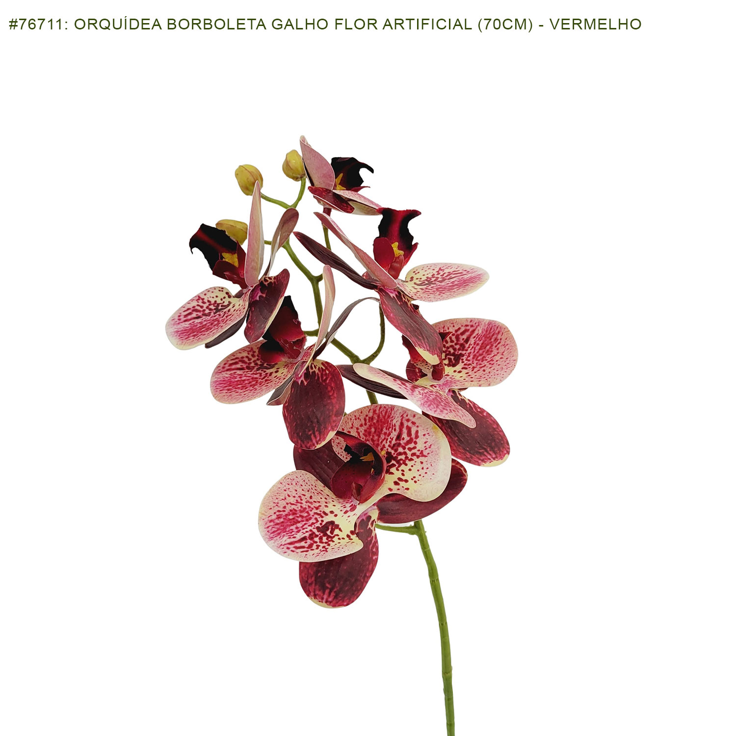 Orquídea Borboleta Galho Flor Artificial (70cm) - Imagem 2