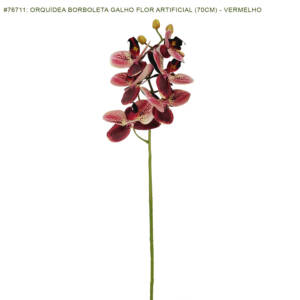 Orquídea Borboleta Galho Flor Artificial (70cm)