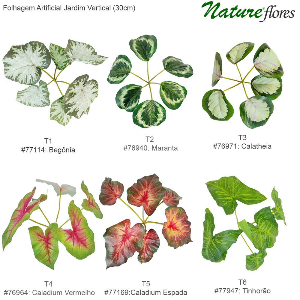 Folhagem Artificial Jardim Vertical Misto (30cm) - Imagem 2