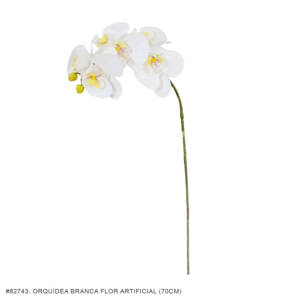 Orquídea Branca Flor Artificial (70cm)