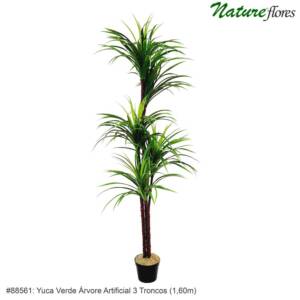 Yuca Verde Árvore Artificial 3 Troncos 5F (1,60m)