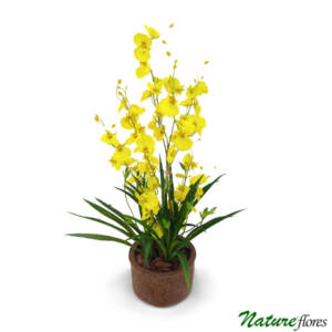Arranjo de Flor Chuva de Ouro Artificial em Vaso (60cm)
