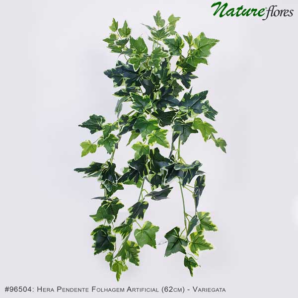 Hera Pendente Folhagem Artificial (62cm) - variegata