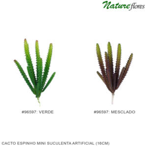 Cacto Espinho Mini Suculenta Artificial (16cm)