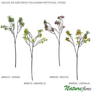 Galho Azevinho Folhagem Artificial (75cm)