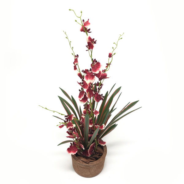 Folha Artificial de Orquídea em Silicone 15F (40cm) - Imagem 2