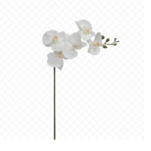 Orquidea Premium Branco Galho Artificial 5F (80cm)