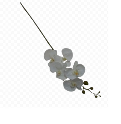 Orquidea Premium Branco Galho Artificial 5F (80cm) - Imagem 3