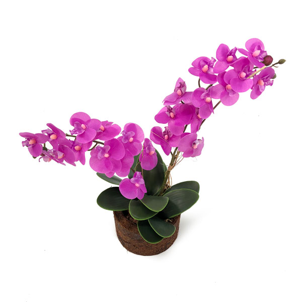 Orquídea Borboleta Pink Flor Artificial em Silicone (57cm) - Imagem 5