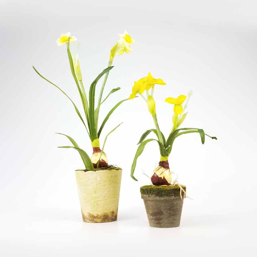 Vaso de Narciso Amarelo Arranjo Artificial - Imagem 3