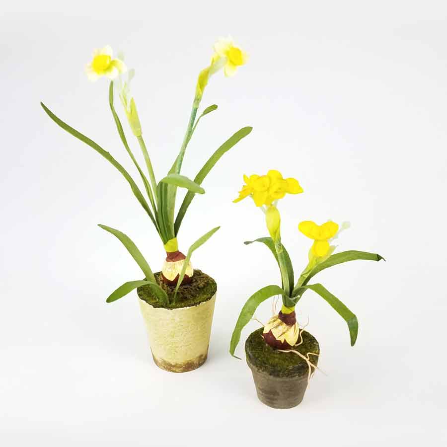 Vaso de Narciso Amarelo Arranjo Artificial - Imagem 4