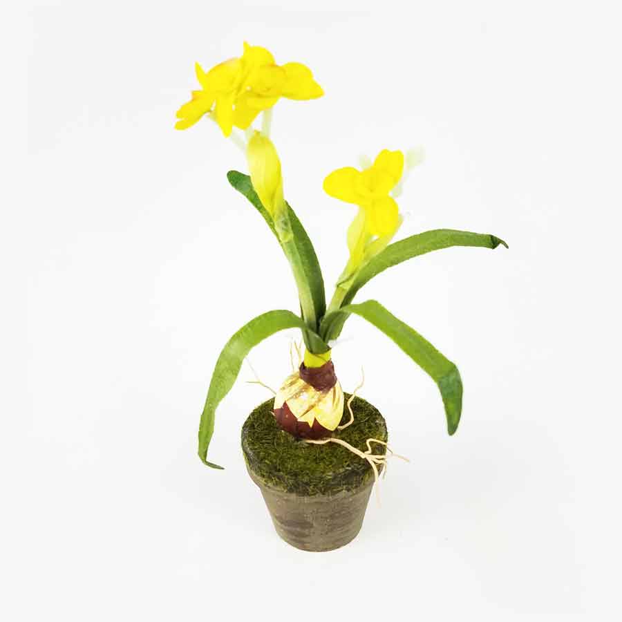 Vaso de Narciso Amarelo Arranjo Artificial - Imagem 6