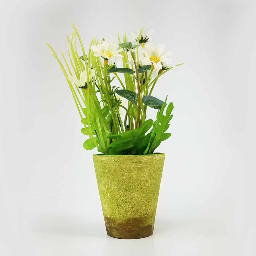 Vaso de Margarida Arranjo Artificial (20cm) - Imagem 7