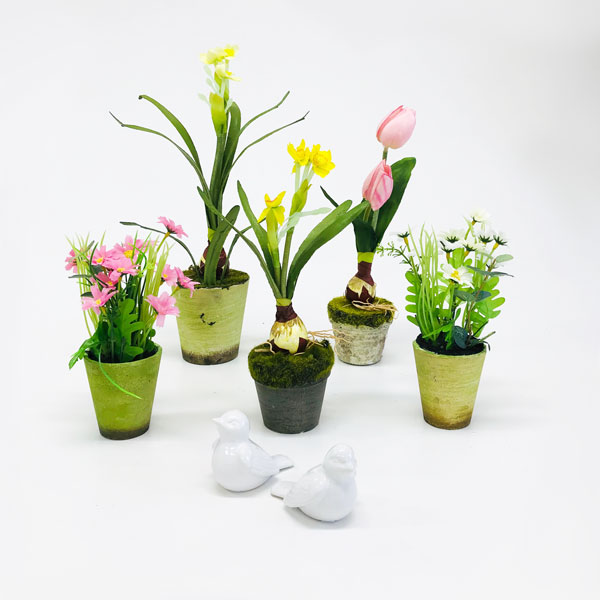 Vaso de Margarida Arranjo Artificial (20cm) - Imagem 3