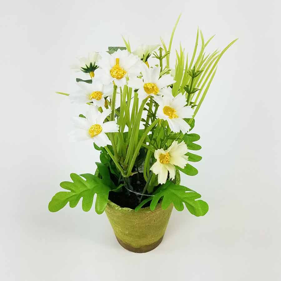 Vaso de Margarida Arranjo Artificial (20cm) - Imagem 8