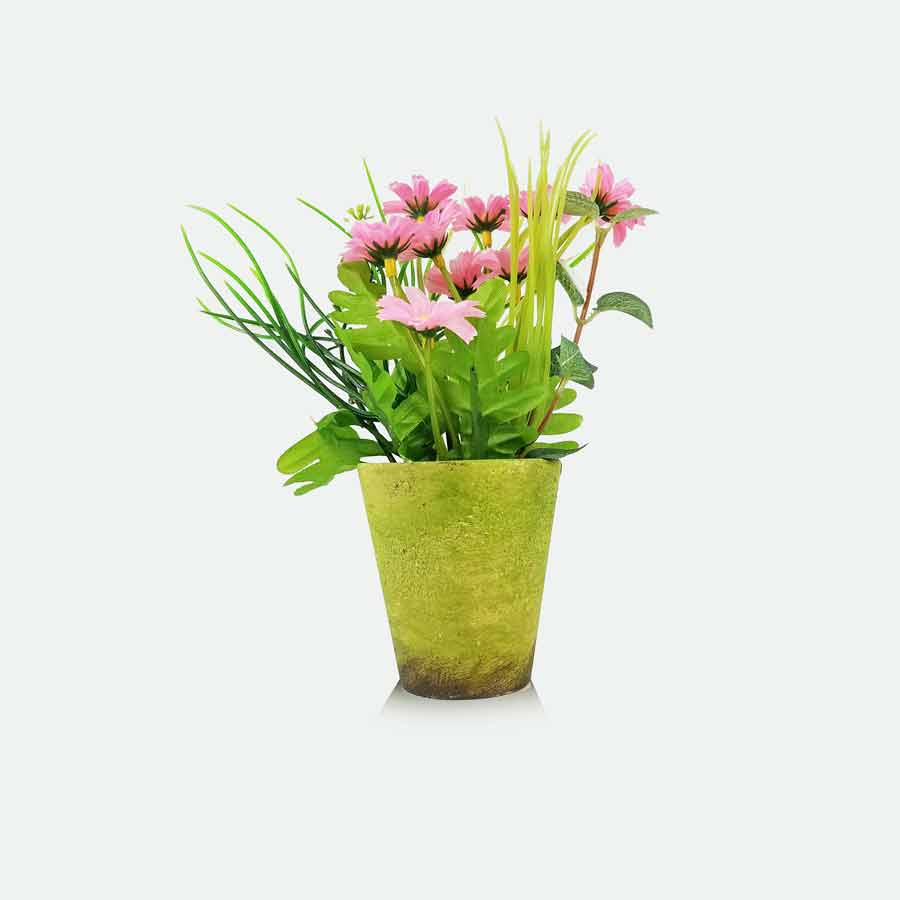 Vaso de Margarida Arranjo Artificial (20cm) - Imagem 4