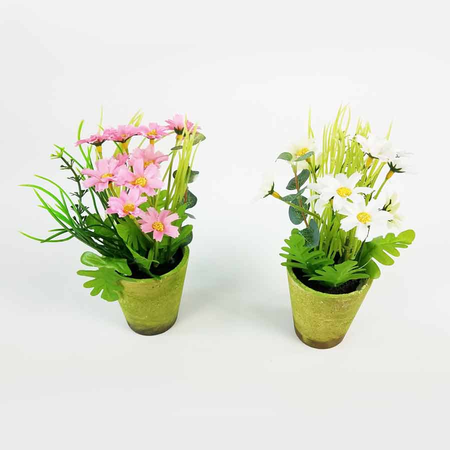 Vaso de Margarida Arranjo Artificial (20cm) - Imagem 2