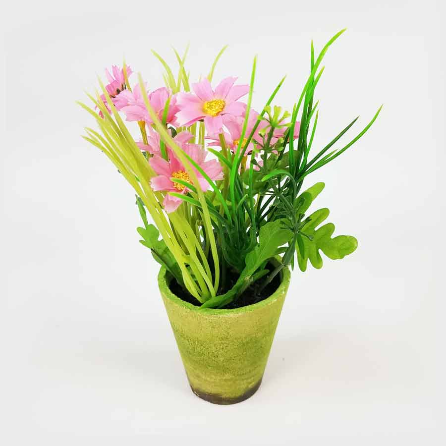 Vaso de Margarida Arranjo Artificial (20cm) - Imagem 6
