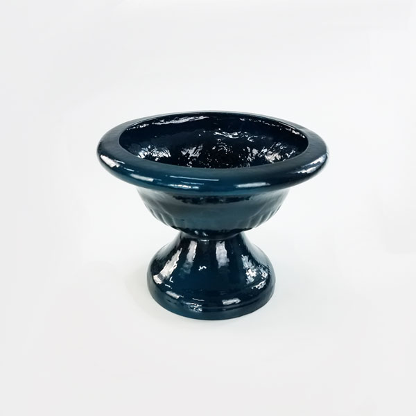Vaso Taça Esmaltado em Fibra Jardim P (18x27x20cm) - Imagem 3