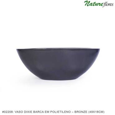 Vaso Dixie Barca em Polietileno – Bronze (49x18cm)