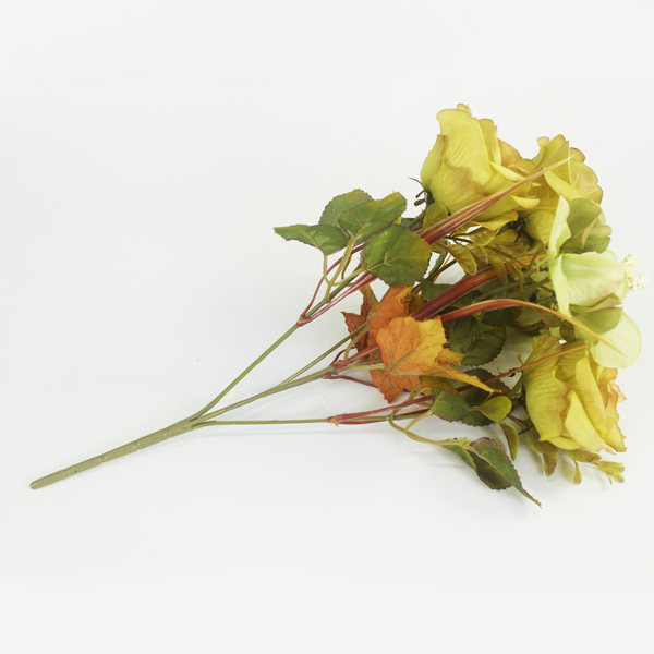 Buquê Misto Artificial de Rosas e Hortênsias 5H (34cm) - Imagem 10
