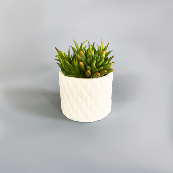 Vaso Kasa Branco em Cerâmica (10x8,5cm) - Imagem 11