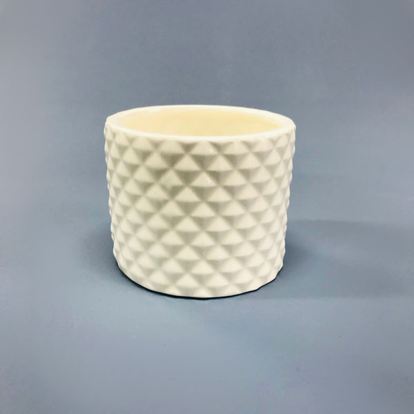 Vaso Kasa Branco em Cerâmica (10x8,5cm) - Imagem 4