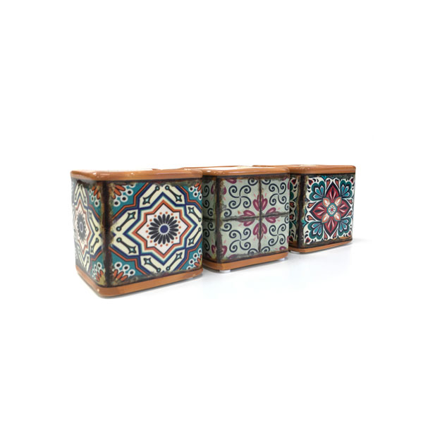 Vaso Porto Cubo em Cerâmica