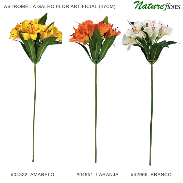 Astromélia Galho Flor Artificial (47cm) - Imagem 14
