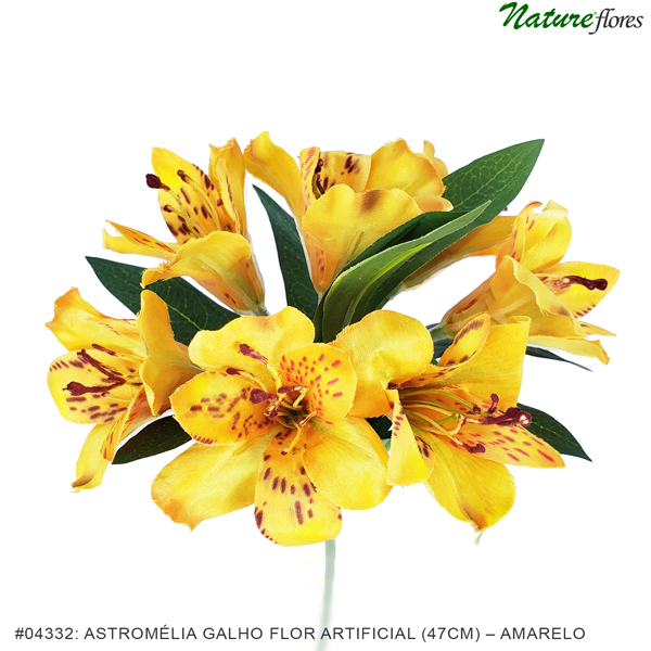 Astromélia Galho Flor Artificial (47cm) - Imagem 7