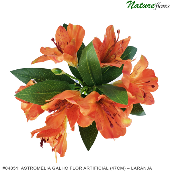 Astromélia Galho Flor Artificial (47cm) - Imagem 9