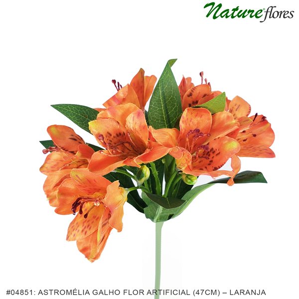Astromélia Galho Flor Artificial (47cm) - Imagem 10