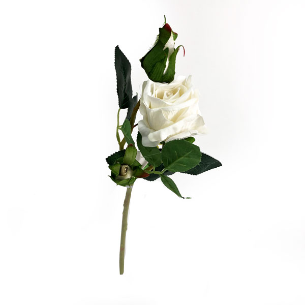 Rosa com Botão Galho Artificial (33cm) - Imagem 4