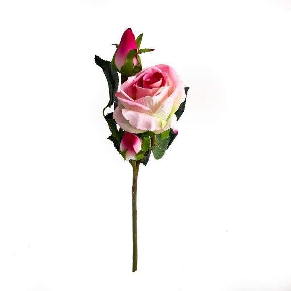 Rosa com Botão Galho Artificial (33cm) - Imagem 6