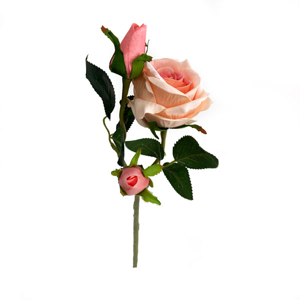 Rosa com Botão Galho Artificial (33cm) - Imagem 3