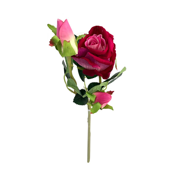Rosa com Botão Galho Artificial (33cm) - Imagem 5