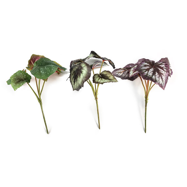 Begônia Rex Arbusto Artificial (28cm)