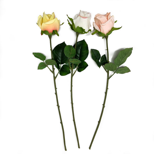 Rosa Solitário Galho Flor Artificial (46cm) - Imagem 3