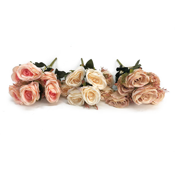Rosa Lincoln Buquê Floral Artificial 7H (45cm) - Imagem 2