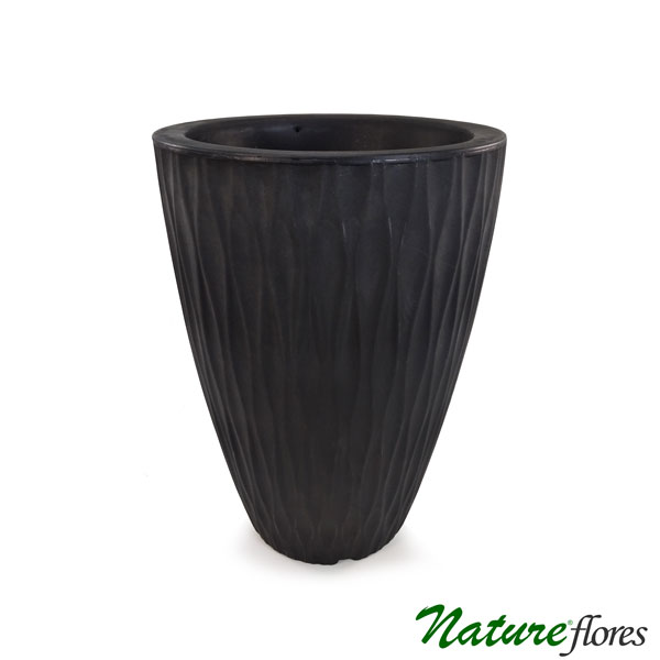 Vaso Maresias Redondo Preto em Polietileno - Imagem 3