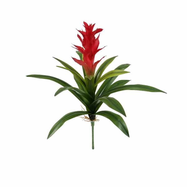 Brómelia Gusmenia Vermelho Planta em Silicone (58cm) - Imagem 5