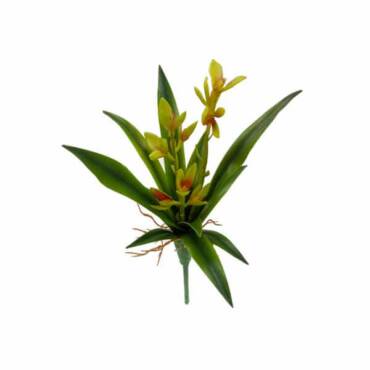 Folha Orquídea Broto Verde Artificial (25cm)